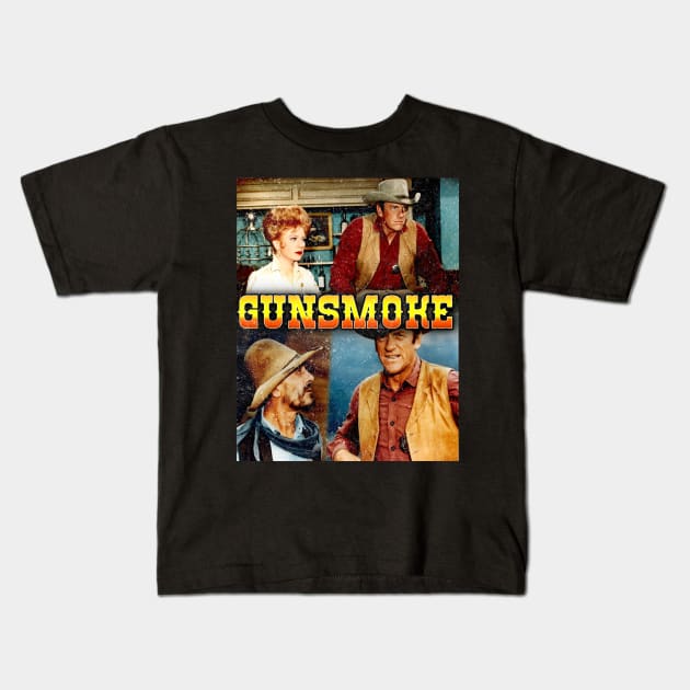 Gunsmoke - matt dilon and festus haggen Kids T-Shirt by akihiro123